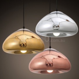 1 Light Glass Pendant Light with Glass Shade