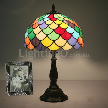 12 Inch European Stained Glass Table Lamp