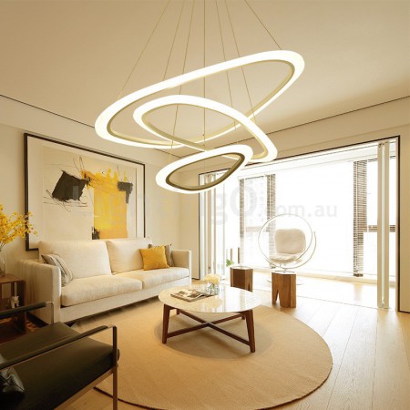 3 Light Aluminum Alloy Pendant Light with Acrylic Shade