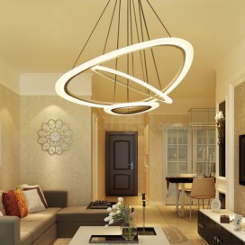 3 Light Aluminum Alloy Pendant Light with Acrylic Shade