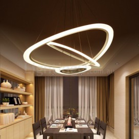 3 Light Aluminum Alloy Pendant Light with Acrylic Shade