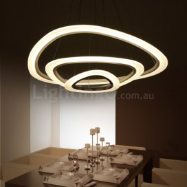 3 Light Aluminum Alloy Pendant Light with Acrylic Shade