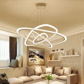 4 Light Aluminum Alloy Pendant Light with Acrylic Shade