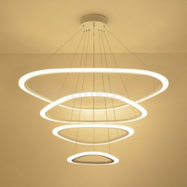 4 Light Aluminum Alloy Pendant Light with Acrylic Shade