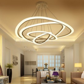 4 Light Aluminum Alloy Pendant Light with Acrylic Shade