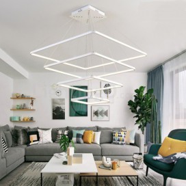 4 Light Aluminum Alloy Pendant Light with Acrylic Shade