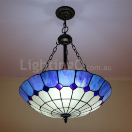 24 Inch European Stained Glass Pendant Light