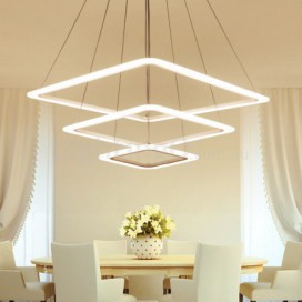 3 Light Aluminum Alloy Pendant Light with Acrylic Shade