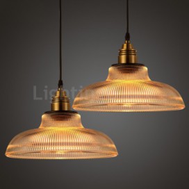 1 Light Vintage Glass Pendant Light