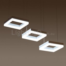 3 Light Aluminum Alloy Pendant Light with Acrylic Shade