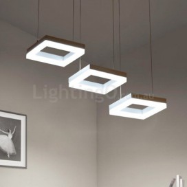 3 Light Aluminum Alloy Pendant Light with Acrylic Shade