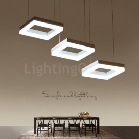 3 Light Aluminum Alloy Pendant Light with Acrylic Shade