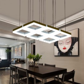 6 Light Aluminum Alloy Pendant Light with Acrylic Shade