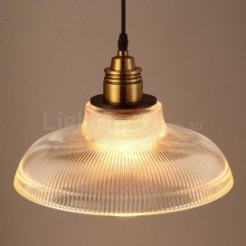 1 Light Vintage Glass Pendant Light