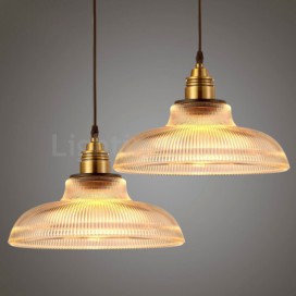 1 Light Vintage Glass Pendant Light