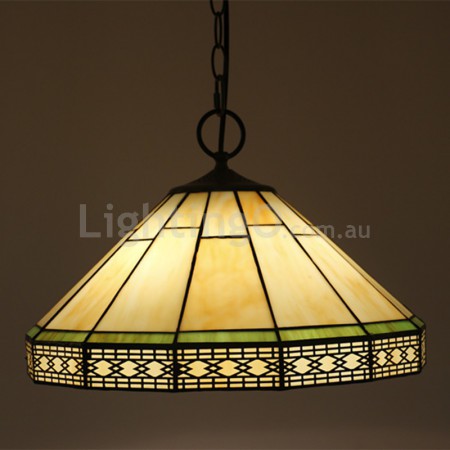 16 Inch European Stained Glass Tiffany Pendant Light