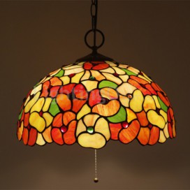 16 Inch European Stained Glass Pendant Light