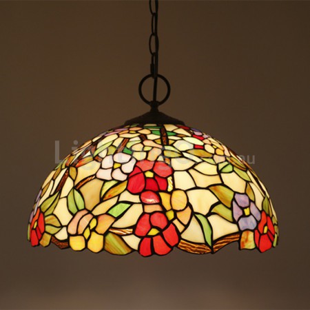 16 Inch European Stained Glass Tiffany Pendant Light