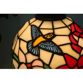8 Inch European Stained Glass Hummingbird Style Wall Light