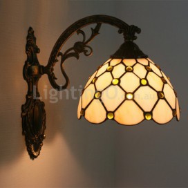 8 Inch European Stained Glass Wall Light