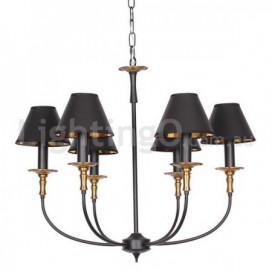 6 Light Rustic Retro Contemporary Candle Style Chandelier