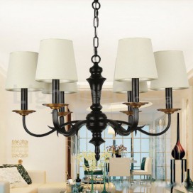 6 Light Rustic Retro Candle Style Chandelier