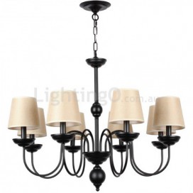 8 Light Rustic Retro Contemporary Candle Style Chandelier