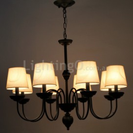 8 Light Rustic Retro Contemporary Candle Style Chandelier