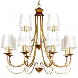 12 Light Rustic Mediterranean Style Modern Contemporary Candle Style Chandelier