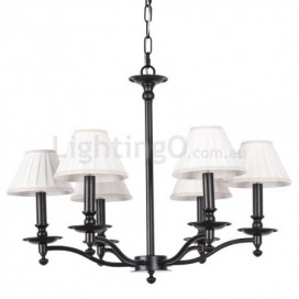 6 Light Retro Rustic Candle Style Chandelier