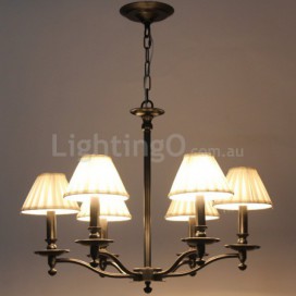 6 Light Retro Rustic Candle Style Chandelier