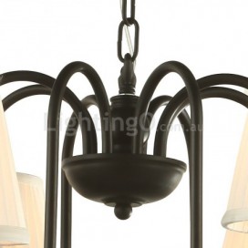 3 Light Black Retro Candle Style Chandelier