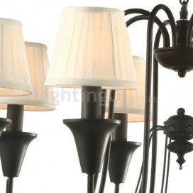 3 Light Black Retro Candle Style Chandelier