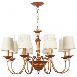 8 Light Retro Hotel Candle Style Chandelier