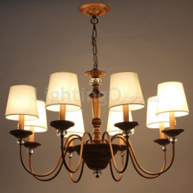 8 Light Retro Hotel Candle Style Chandelier