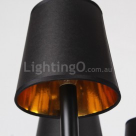 8 Light Black Retro Bar Candle Style Chandelier