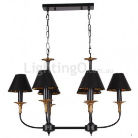 6 Light Retro Contemporary Candle Style Chandelier
