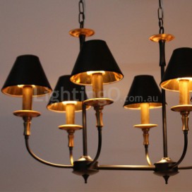 6 Light Retro Contemporary Candle Style Chandelier