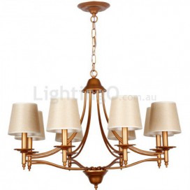 8 Light Rustic Retro Mediterranean Style Candle Style Chandelier