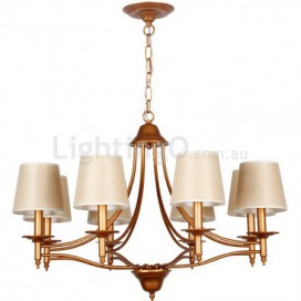 8 Light Rustic Retro Mediterranean Style Candle Style Chandelier