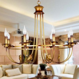 8 Light Rustic Retro Candle Style Chandelier