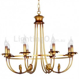 8 Light Rustic Retro Candle Style Chandelier