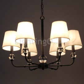 6 Light Rustic Retro Contemporary Candle Style Chandelier