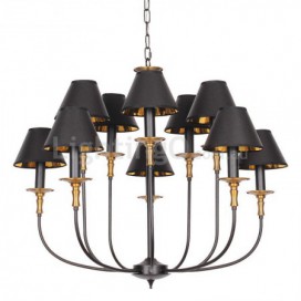 10 Light Rustic Retro Contemporary Candle Style Chandelier