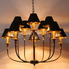 10 Light Rustic Retro Contemporary Candle Style Chandelier