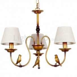 3 Light Modern Contemporary Rustic Retro Candle Style Chandelier
