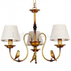 3 Light Modern Contemporary Rustic Retro Candle Style Chandelier