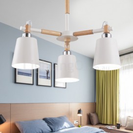 3 Light Modern/ Contemporary Wood Chandelier