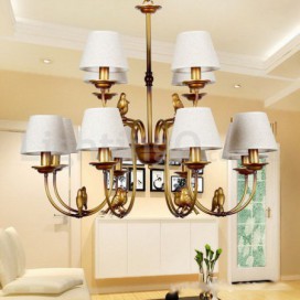 12 Light Modern Contemporary Rustic Retro Candle Style Chandelier