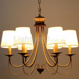 6 Light Rustic Mediterranean Style Modern Contemporary Candle Style Chandelier